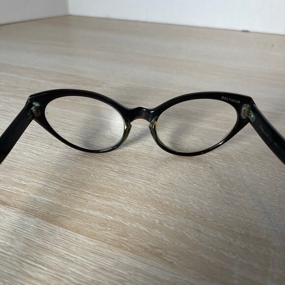 Bausch & Lomb 5 1/2 Eyeglasses Frame Women's Black Full Rim Cat Eye B&L 46-18 - Picture 6 of 11